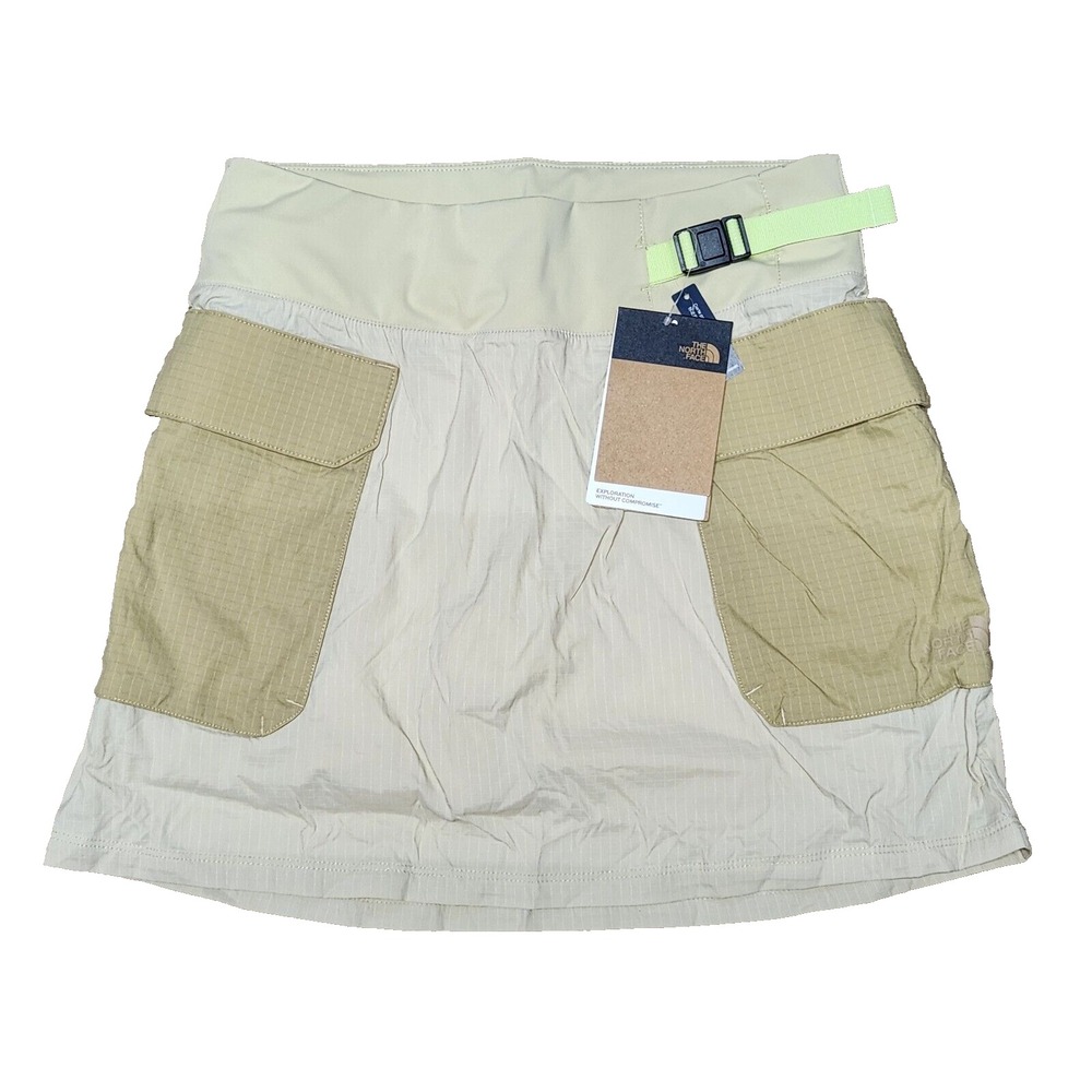 The North Face Skirt Women Size S Khaki Stone Gravel Spring Park Cargo Skort